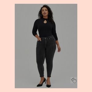 Torrid Mock Neck Open Back Top